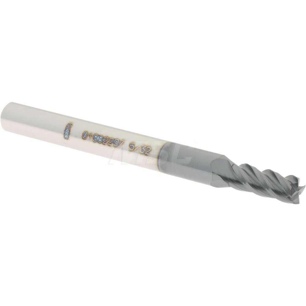 Accupro 01982297 Square End Mill 5/32'' Dia, 3/8'' LOC, 3/16'' Shank Dia, 2'' OAL, 4 Flutes, Solid Carbide