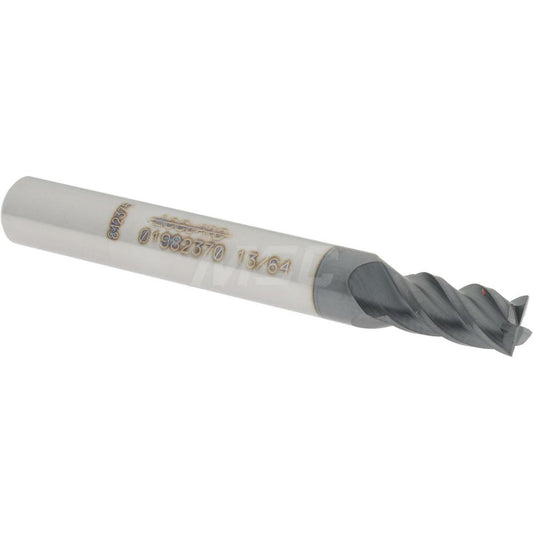 Accupro 01982370 Square End Mill 13/64'' Dia, 3/8'' LOC, 1/4'' Shank Dia, 2'' OAL, 4 Flutes, Solid Carbide