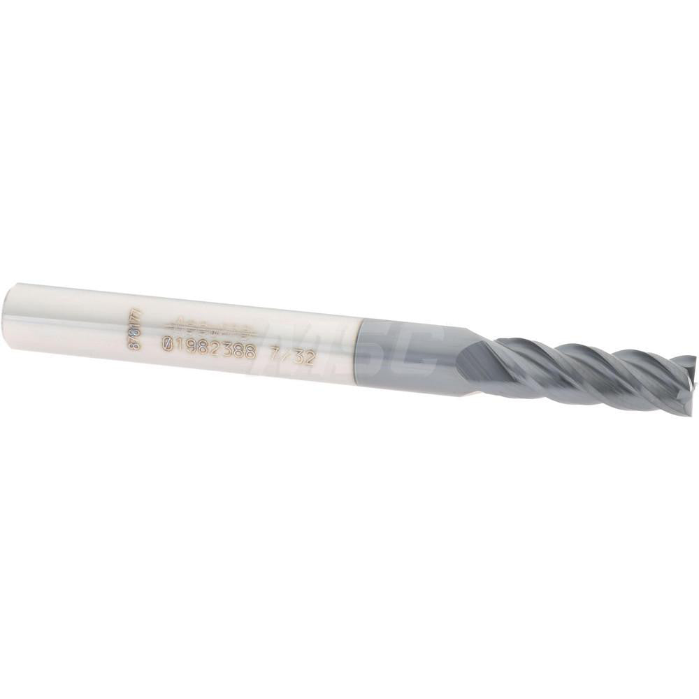 Accupro 01982388 Square End Mill 7/32'' Dia, 5/8'' LOC, 1/4'' Shank Dia, 2-1/2'' OAL, 4 Flutes, Solid Carbide
