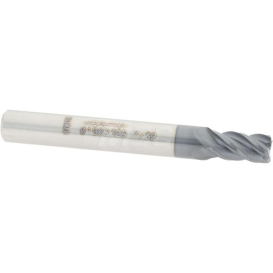 Accupro 01982396 Square End Mill 7/32'' Dia, 3/8'' LOC, 1/4'' Shank Dia, 2'' OAL, 4 Flutes, Solid Carbide