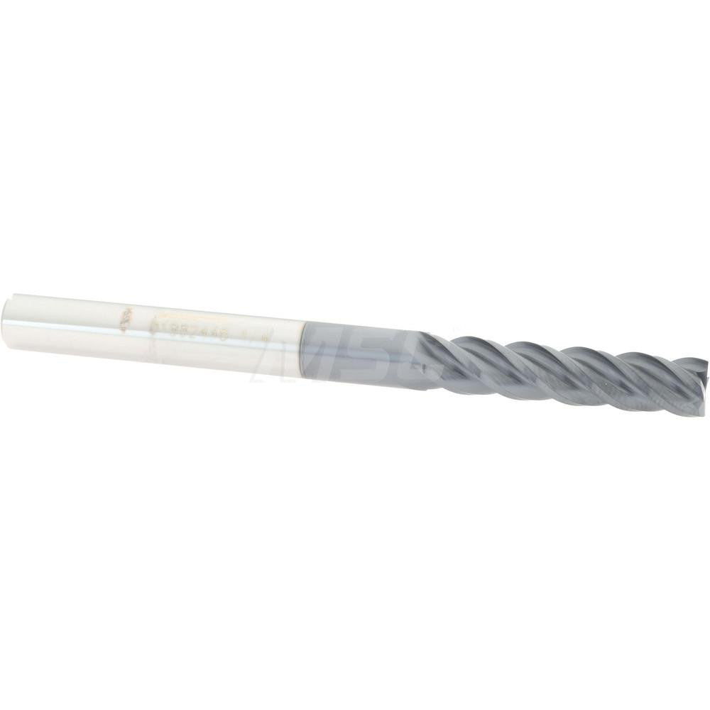 Accupro 01982446 Square End Mill 1/4'' Dia, 1-1/8'' LOC, 1/4'' Shank Dia, 3'' OAL, 4 Flutes, Solid Carbide