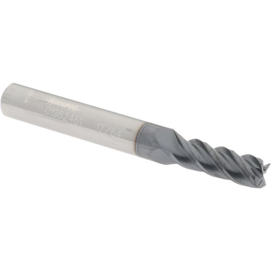 Accupro 01982461 Square End Mill 17/64'' Dia, 3/4'' LOC, 5/16'' Shank Dia, 2-1/2'' OAL, 4 Flutes, Solid Carbide