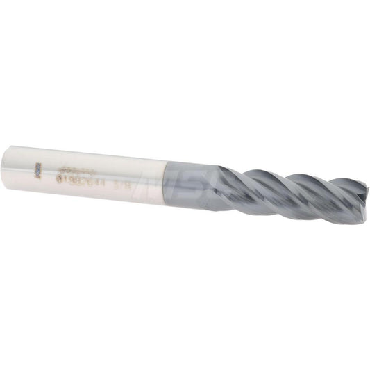 Accupro 01982644 Square End Mill 3/8'' Dia, 1-1/8'' LOC, 3/8'' Shank Dia, 3'' OAL, 4 Flutes, Solid Carbide
