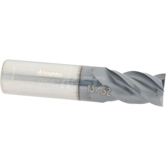 Accupro 01982693 Square End Mill 13/32'' Dia, 5/8'' LOC, 7/16'' Shank Dia, 2'' OAL, 4 Flutes, Solid Carbide