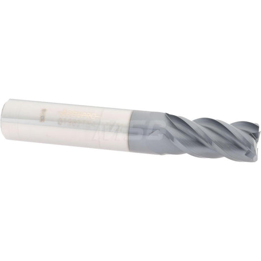 Accupro 01982784 Square End Mill 15/32'' Dia, 1'' LOC, 1/2'' Shank Dia, 3'' OAL, 4 Flutes, Solid Carbide