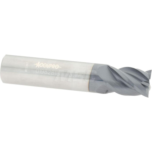 Accupro 01982818 Square End Mill 31/64'' Dia, 5/8'' LOC, 1/2'' Shank Dia, 2-1/2'' OAL, 4 Flutes, Solid Carbide