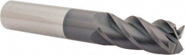 Accupro 01982867 Square End Mill 9/16'' Dia, 1-1/4'' LOC, 9/16'' Shank Dia, 3-1/2'' OAL, 4 Flutes, Solid Carbide