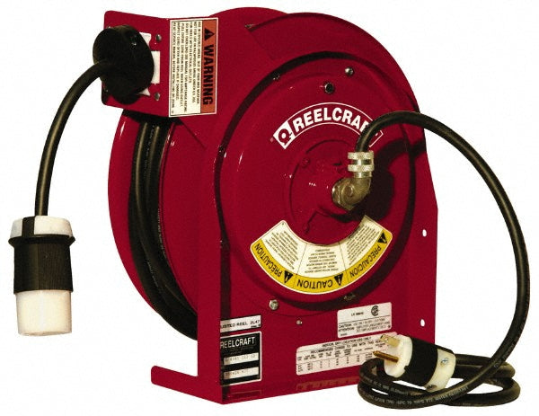 Reelcraft L 4545 123 3A Cord & Cable Reel 12 AWG, 45' Long, Outlet End