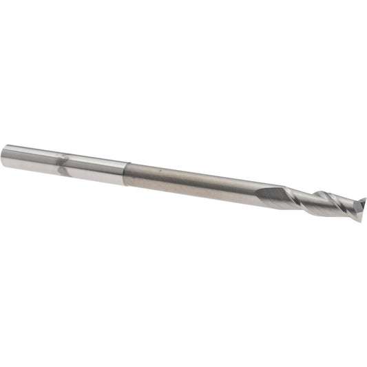 Accupro 02037398 Square End Mill 1/4'' Dia, 3/4'' LOC, 1/4'' Shank Dia, 4'' OAL, 2 Flutes, Solid Carbide