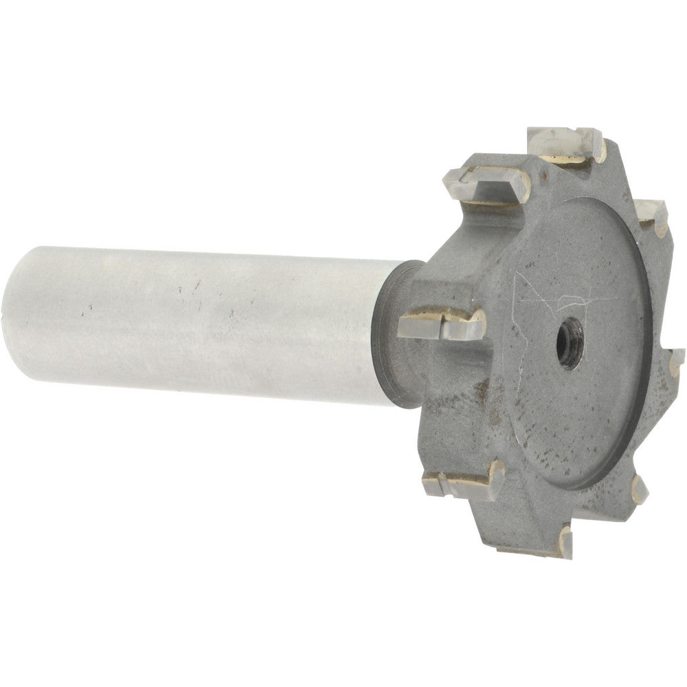 Made in USA Milling Cutters TC811 Woodruff Keyseat Cutter 1.375" Cut Dia, 0.25" Cut Width, 1/2" Shank Dia, Straight Tooth