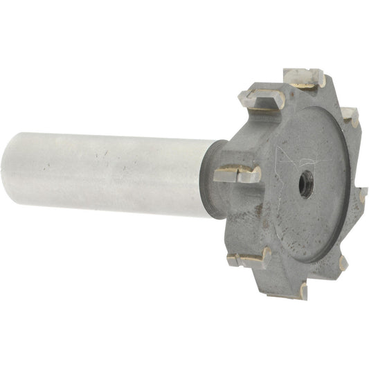 Made in USA Milling Cutters TC811 Woodruff Keyseat Cutter 1.375" Cut Dia, 0.25" Cut Width, 1/2" Shank Dia, Straight Tooth