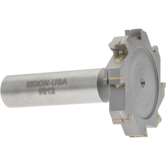 Made in USA Milling Cutters TC812 Woodruff Keyseat Cutter 1.5" Cut Dia, 0.25" Cut Width, 1/2" Shank Dia, Straight Tooth
