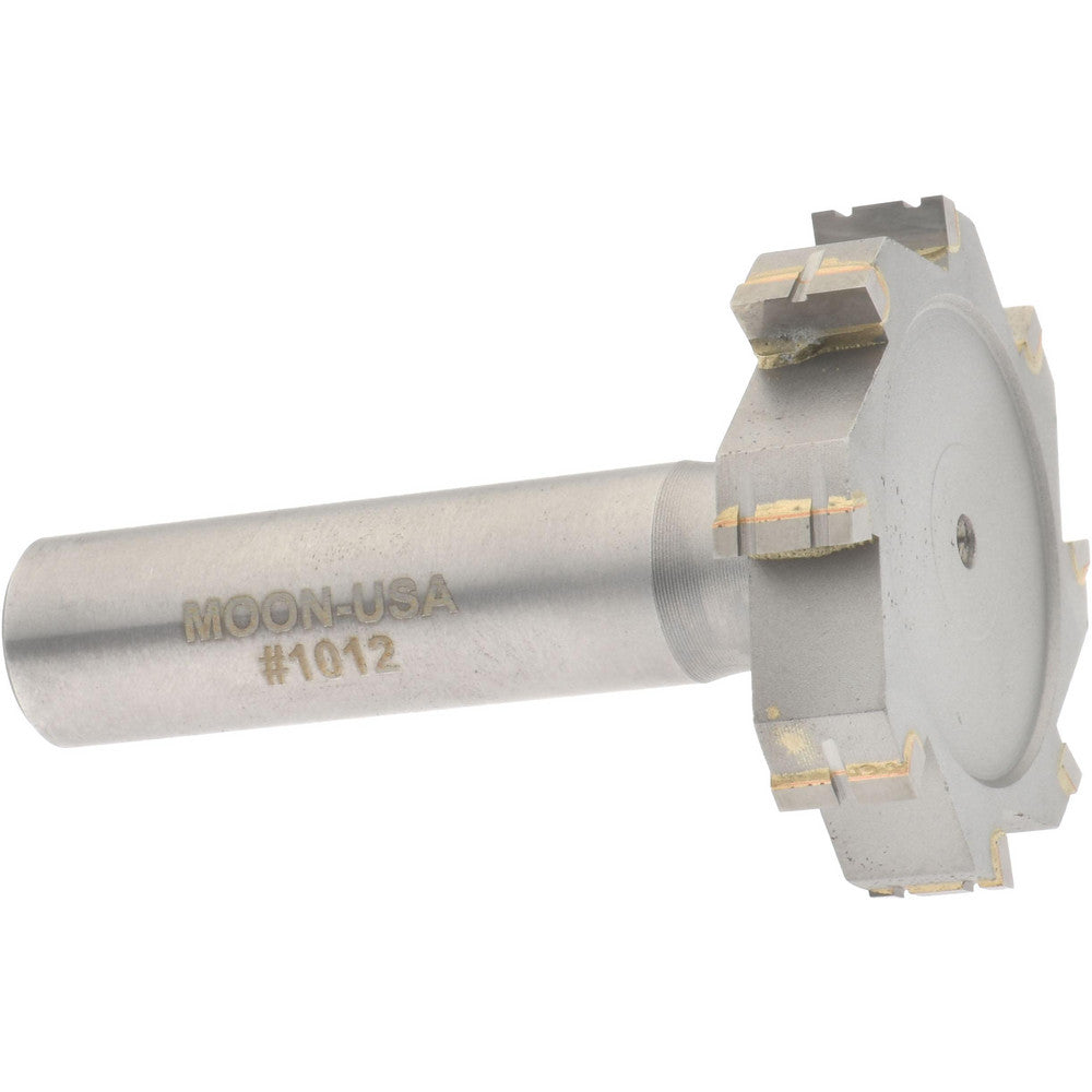 Made in USA Milling Cutters TC1012 Woodruff Keyseat Cutter 1.5" Cut Dia, 0.3125" Cut Width, 1/2" Shank Dia, Straight Tooth