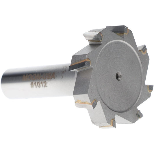 Made in USA Milling Cutters STC1012 Woodruff Keyseat Cutter 1.5" Cut Dia, 0.3125" Cut Width, 1/2" Shank Dia, Staggered Tooth