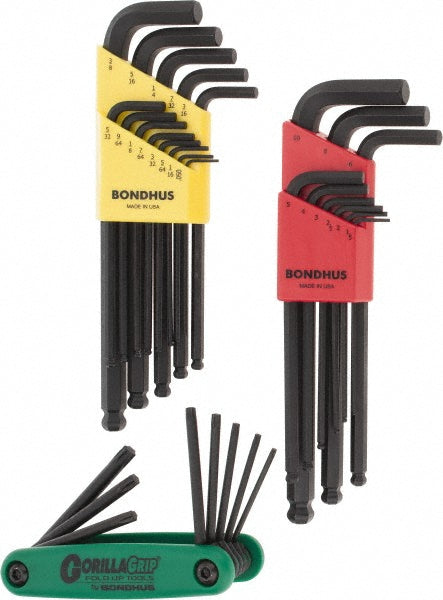 Bondhus 14138 Torx Key Set 30 Pc, L-Handle, T9 to T40
