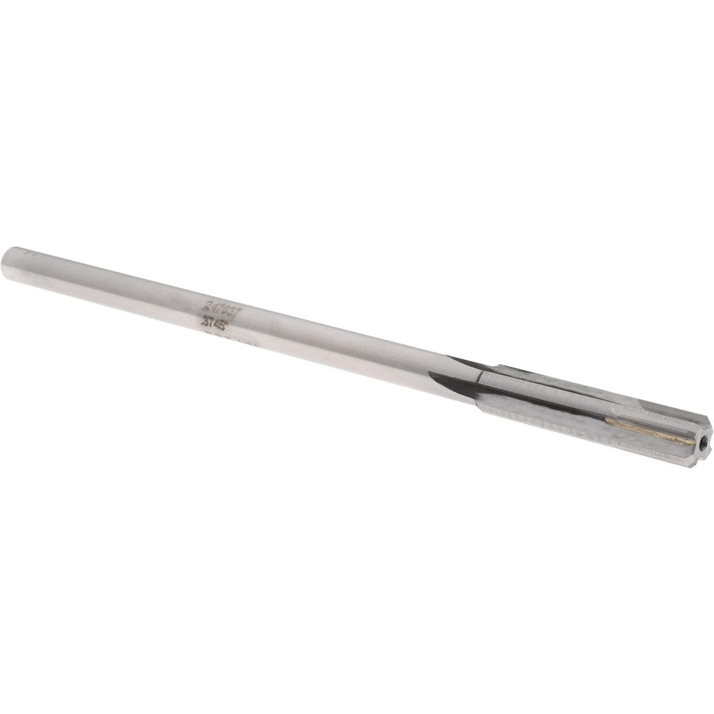 Rock River Tool Inc. 247637 Chucking Reamer 0.3745" Dia, 7" OAL, 1-3/4" Flute Length, Straight Flute, Straight-Cylindrical Shank, Carbide-Tipped