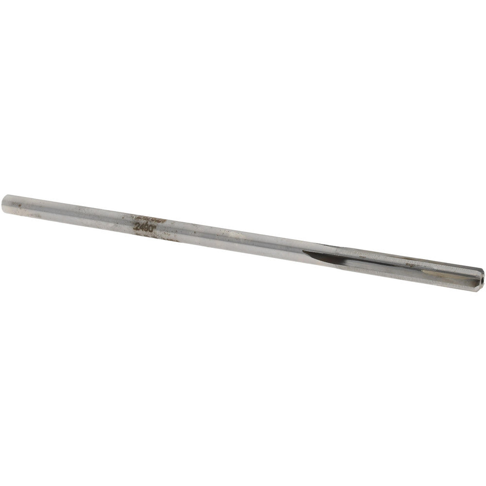 Rock River Tool Inc. 247824 Chucking Reamer 0.2490" Dia, 6" OAL, 1-1/2" Flute Length, Straight Flute, Straight-Cylindrical Shank, Carbide-Tipped