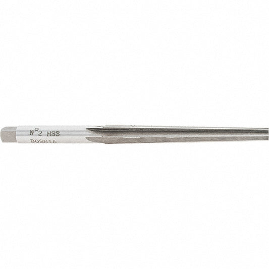 Value Collection SM35BS02 1/4" Small End, 0.38" Large End, 11/32" Shank, 3-1/8" Flute, Brown and Sharpe Taper Reamer #2