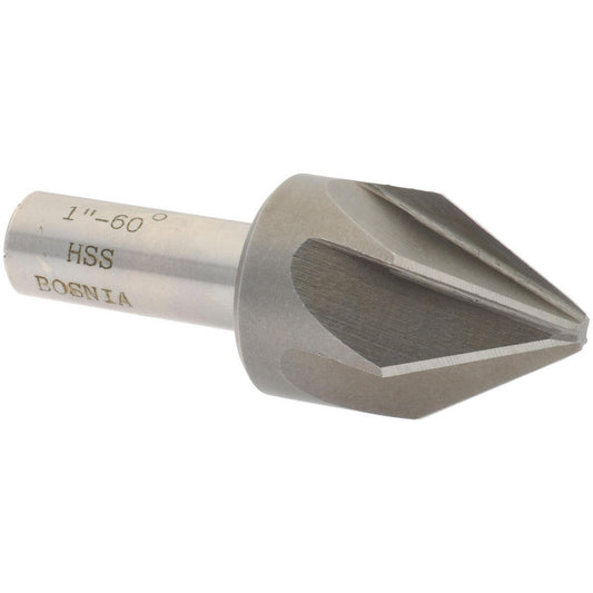 Value Collection SC2060100 Countersink 1" Head Dia, 60.00 deg Included Angle, 6 Flute, High-Speed Steel, Right Hand Cut