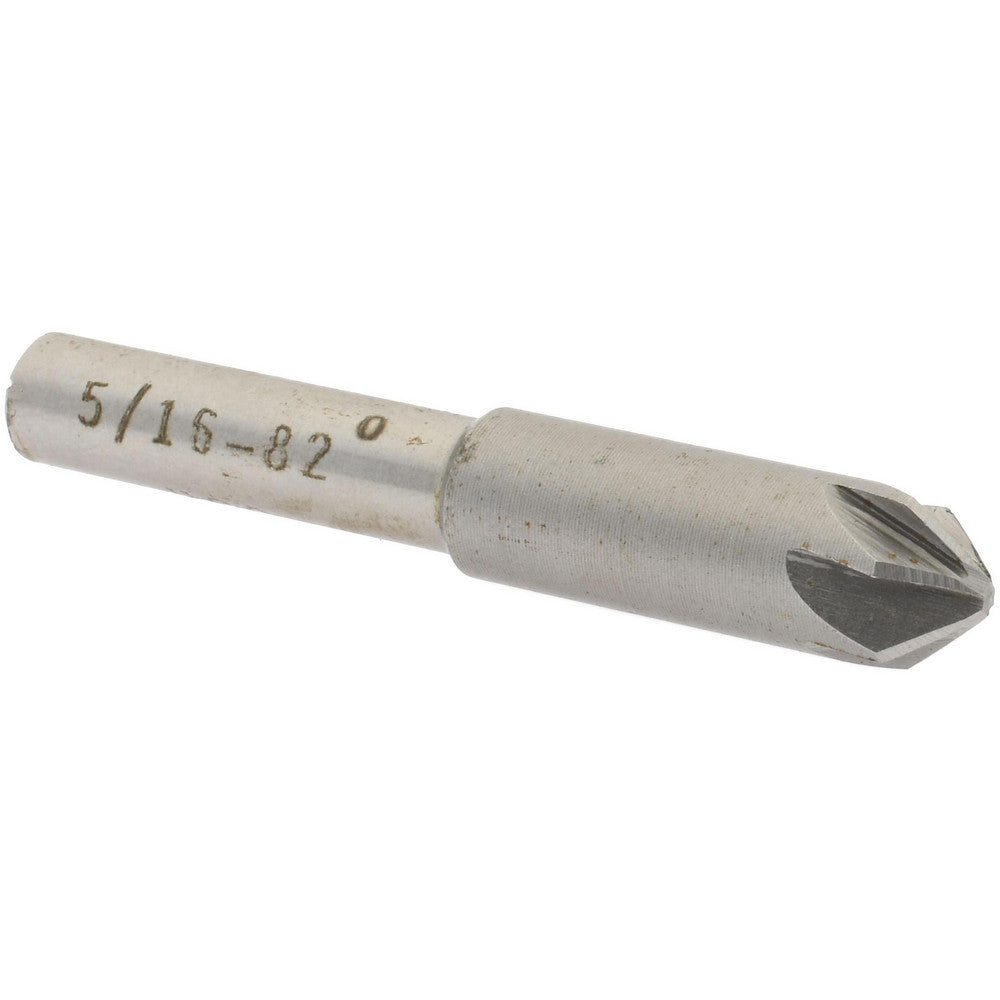 Value Collection SC2082020 Countersink 5/16" Head Dia, 82.00 deg Included Angle, 6 Flute, High-Speed Steel, Right Hand Cut