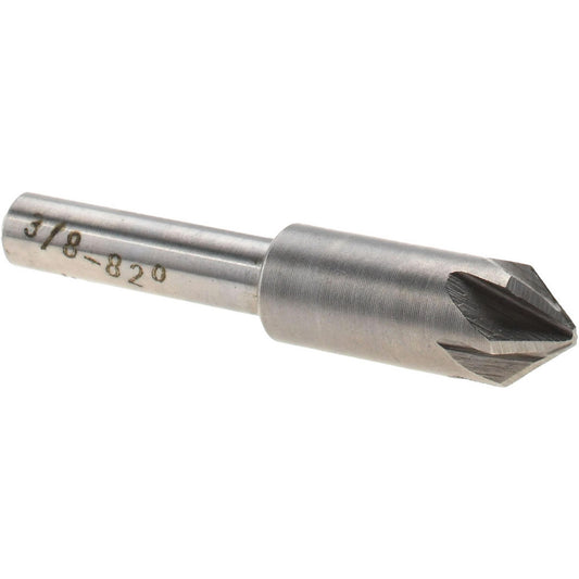 Value Collection SC2082024 Countersink 3/8" Head Dia, 82.00 deg Included Angle, 6 Flute, High-Speed Steel, Right Hand Cut