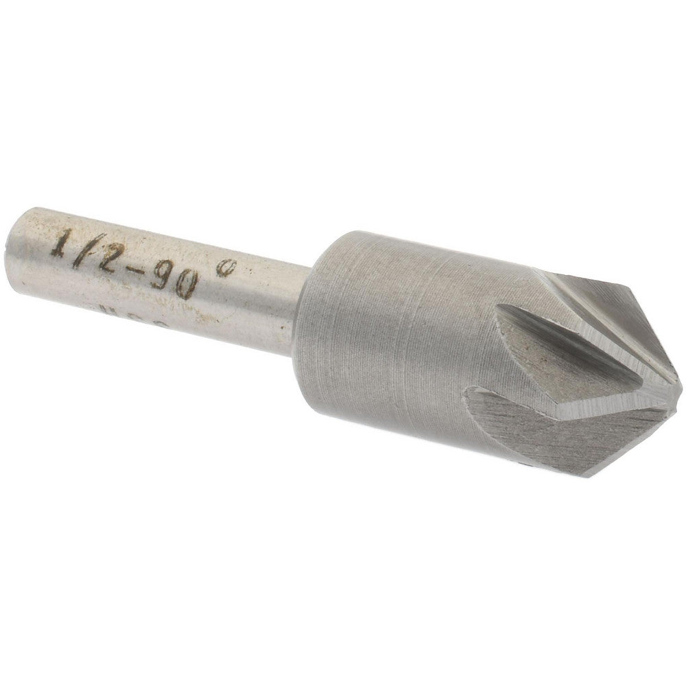 Value Collection SC2090032 Countersink 1/2" Head Dia, 90.00 deg Included Angle, 6 Flute, High-Speed Steel, Right Hand Cut