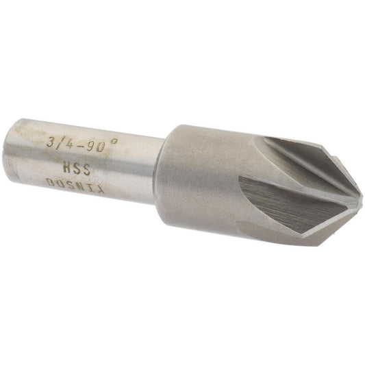 Value Collection SC2090048 Countersink 3/4" Head Dia, 90.00 deg Included Angle, 6 Flute, High-Speed Steel, Right Hand Cut