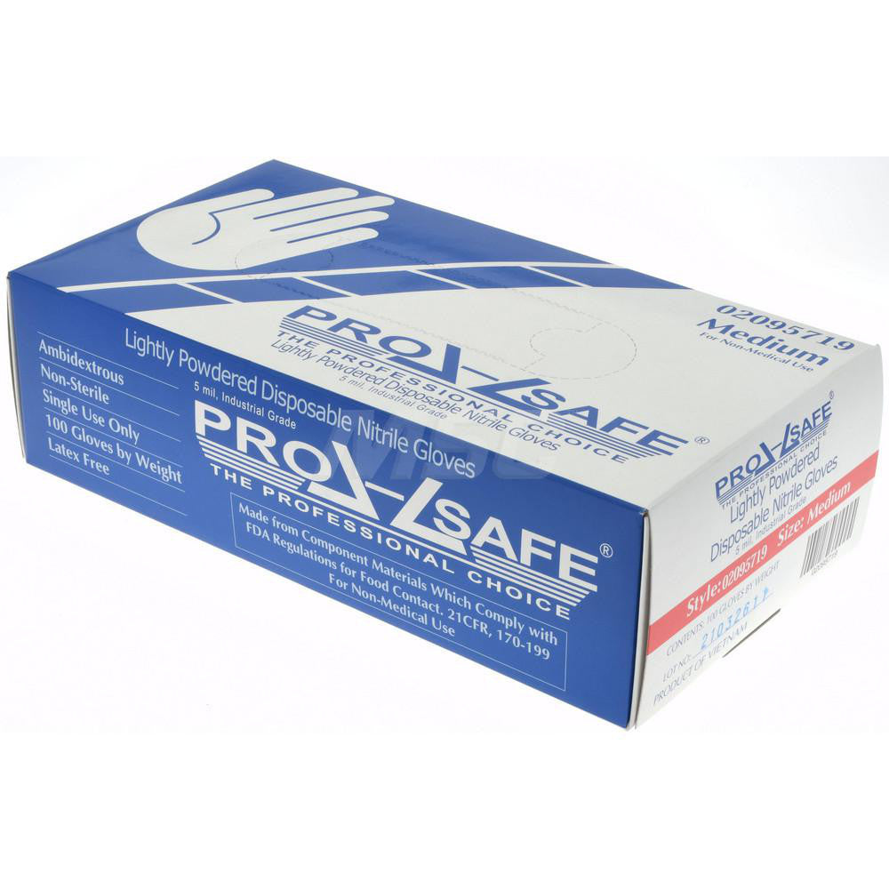 PRO-SAFE PS-63-332/M Disposable Glove Size Medium, 5.0 mil, Nitrile, General Purpose Grade, Powdered