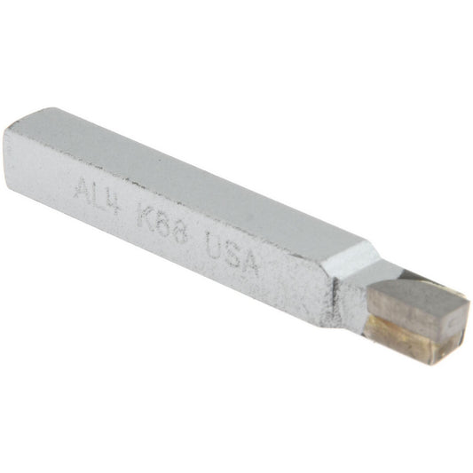 CLAPP & HANEY BRAZED TOOL 44014 Single Point Tool Bit AL-4, 1/4" Shank Width, 1/4" Shank Height, K68 Solid Carbide Tip, Left Hand