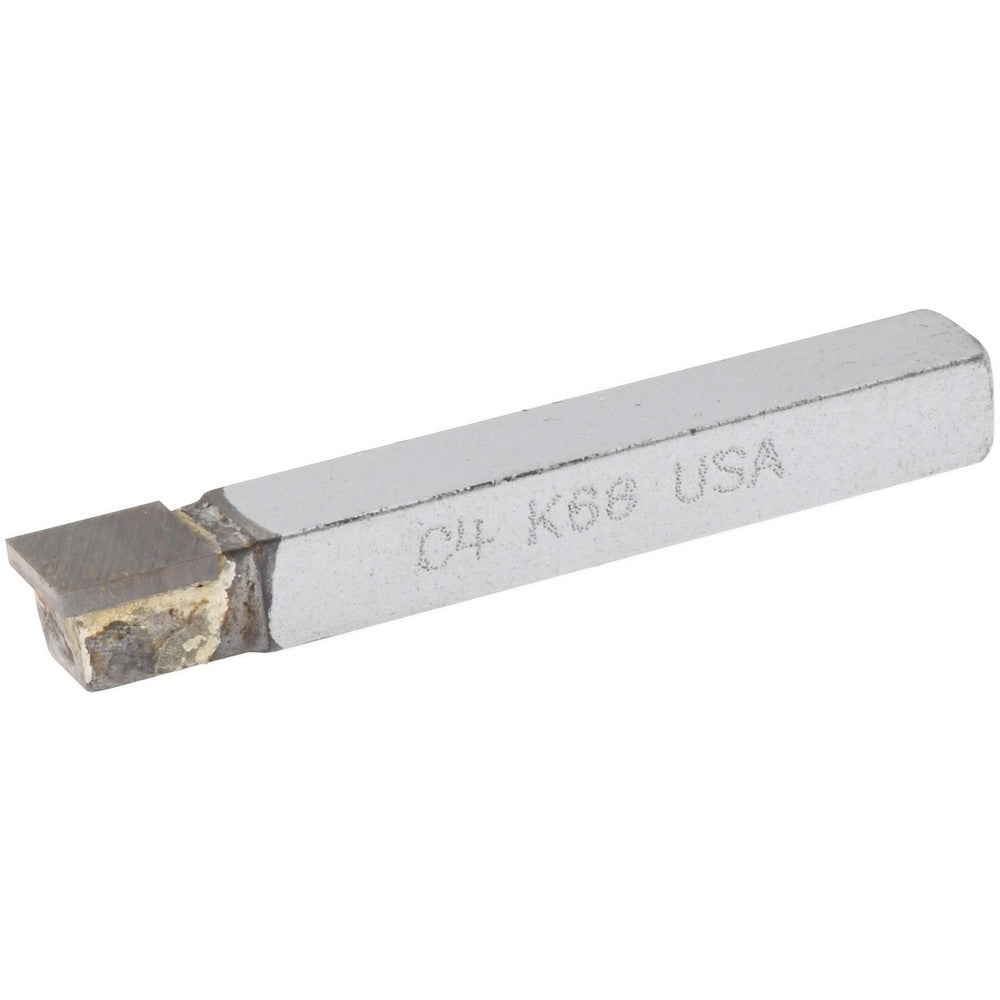 CLAPP & HANEY BRAZED TOOL 47031 Single Point Tool Bit C-4, 1/4" Shank Width, 1/4" Shank Height, K68 Solid Carbide Tip, Neutral