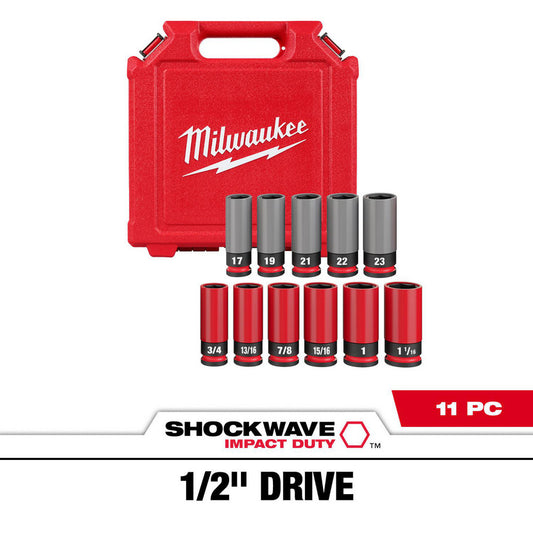 Milwaukee Tool 49-66-7833 Socket Sets Set Type Impact  System Of Measurement Imperial  Drive Size (Inch) 1/2  Number Of Points 6  Minimum Size (Inch) 3/4  Maximum Size (Inch) 1-1/16