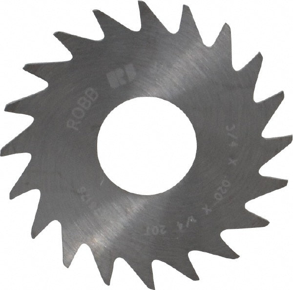 RobbJack C07-0200-08-20 Slitting & Slotting Saw 3/4" Dia, 0.02" Thick, 20 Teeth, Solid Carbide