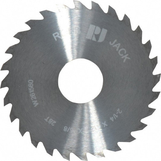 RobbJack C22-1250-20-28 Slitting & Slotting Saw 2-1/4" Dia, 1/8" Thick, 28 Teeth, Solid Carbide
