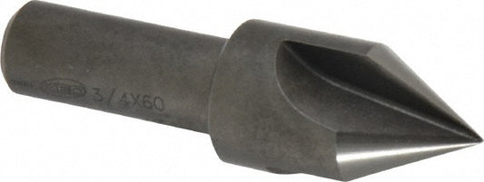 Keo 917-000-043 Countersink 3/4" Head Dia, 60.00 deg Included Angle, 3 Flute, High-Speed Steel, Right Hand Cut