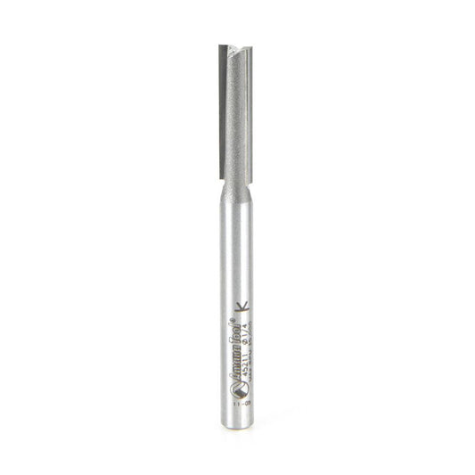 Amana Tool 45211 1/4" Diam, 1" LOC, 2 Flute Straight Router Bit