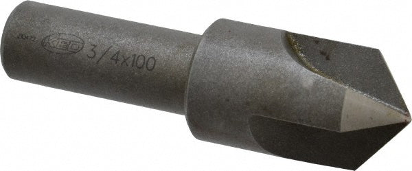 Keo 917-000-037 Countersink 3/4" Head Dia, 100.00 deg Included Angle, 3 Flute, High-Speed Steel, Right Hand Cut