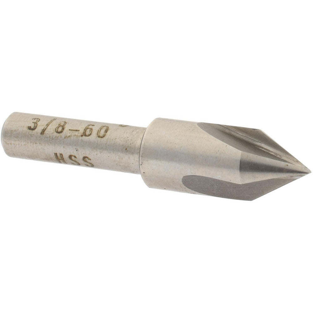 Value Collection SC4060024 Countersink 3/8" Head Dia, 60.00 deg Included Angle, 3 Flute, High-Speed Steel, Right Hand Cut