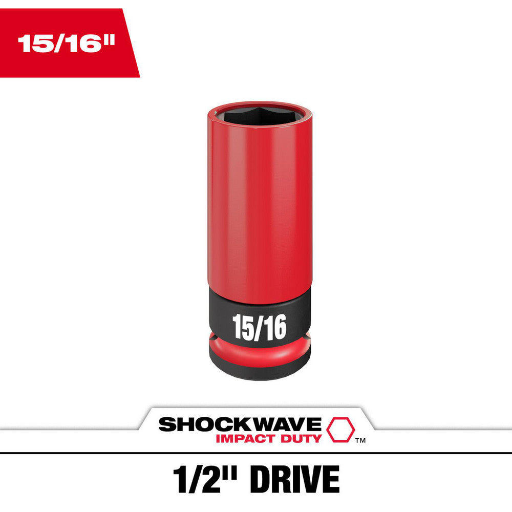 Milwaukee Tool 49-66-7813 Specialty Sockets Socket Type Deep Socket  Type Deep  Drive Size (Inch) 1/2  Socket Size 15/16 in  Insulated No  Non-sparking No
