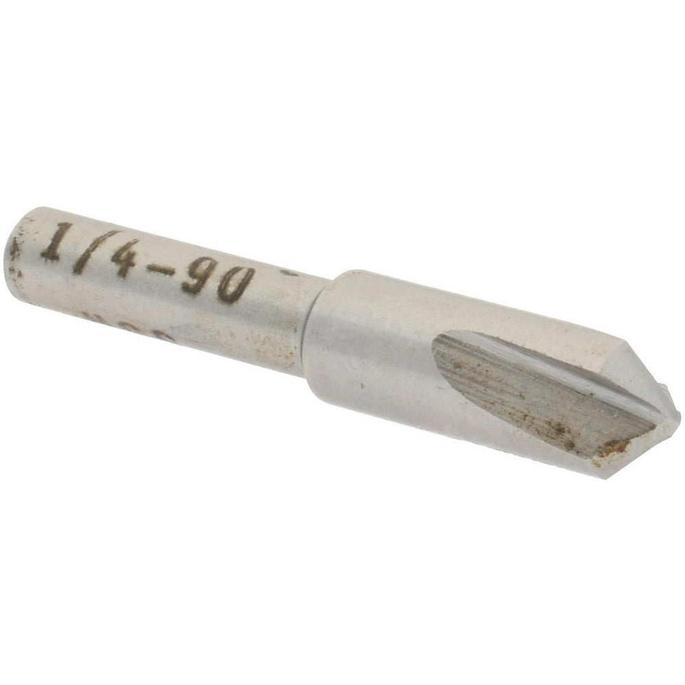 Value Collection SC4090016 Countersink 1/4" Head Dia, 90.00 deg Included Angle, 3 Flute, High-Speed Steel, Right Hand Cut