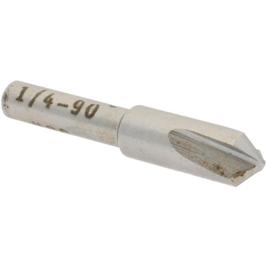Value Collection SC4090016 Countersink 1/4" Head Dia, 90.00 deg Included Angle, 3 Flute, High-Speed Steel, Right Hand Cut