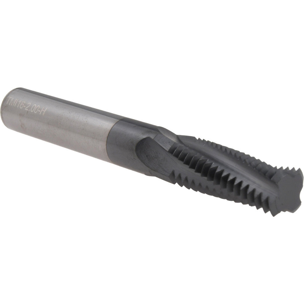 Scientific Cutting Tools, Inc. TMI16-2.00-HC Helical Flute Thread Mill M16x2, Internal, 4 Flute, 12.00 mm Shank Dia, Solid Carbide