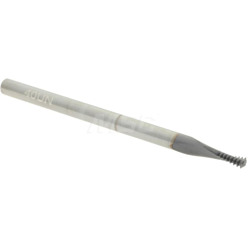 Accupro C911-00440 Helical Flute Thread Mill #4-40, Internal, 2 Flute, 1/8" Shank Dia, Solid Carbide