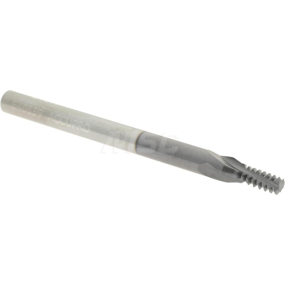 Accupro C911-01024 Helical Flute Thread Mill #10-24, Internal, 3 Flute, 0.1875" Shank Dia, Solid Carbide
