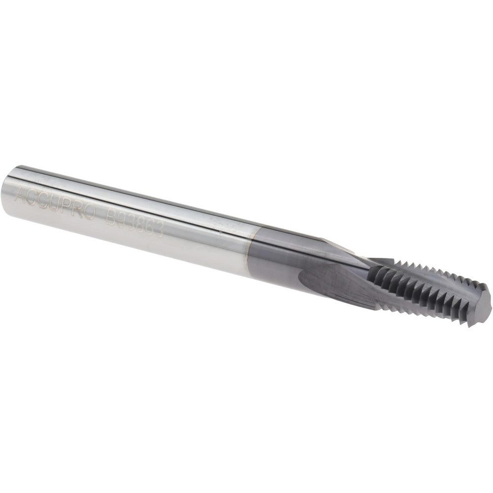 Accupro C931-06227 Helical Flute Thread Mill 1/16-27, Internal, 3 Flute, 0.2500" Shank Dia, Solid Carbide