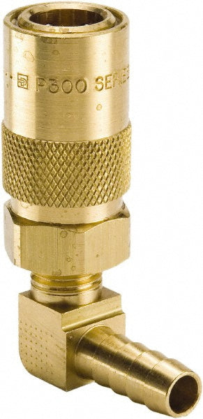 Parker PC216 Hydraulic Hose 90 deg Barb Coupler 0.3750" Hose ID, 200 psi