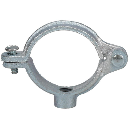 Empire 41HG0125 Split Ring Hanger 1-1/4" Pipe, 3/8" Rod, Malleable Iron, Electro-Galvanized Finish