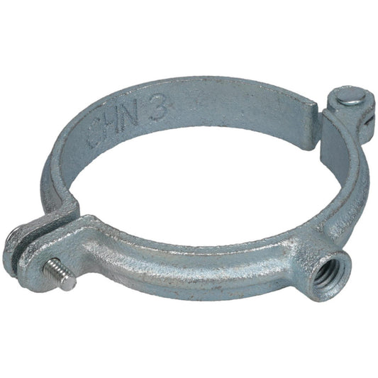 Empire 41HG0300 Split Ring Hanger 3" Pipe, 1/2" Rod, Malleable Iron, Electro-Galvanized Finish