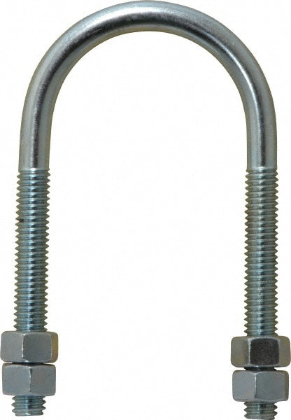 Empire 137G0150 Round U-Bolt Without Mount Plate, 3/8-16 UNC, 2-1/2" Thread Length, for 1-1/2" Pipe, Steel