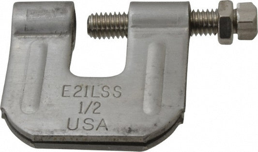 Empire 21LSS0050 C-Clamp with Locknut 3/4" Flange Thickness, 1/2" Rod
