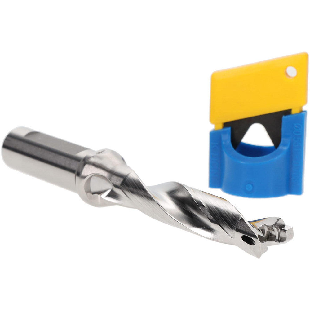 Iscar 3202449 Replaceable-Tip Drill 0.551 to 0.567" Dia, 2.85" Max Depth, 5/8" Flatted Shank